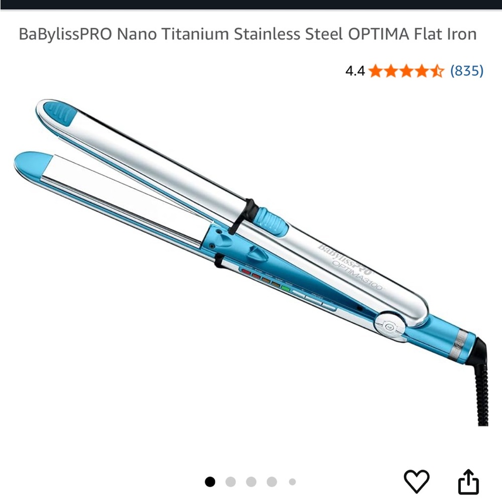 BaBylissPRO Nano Titanium Flat Iron Optima 3100